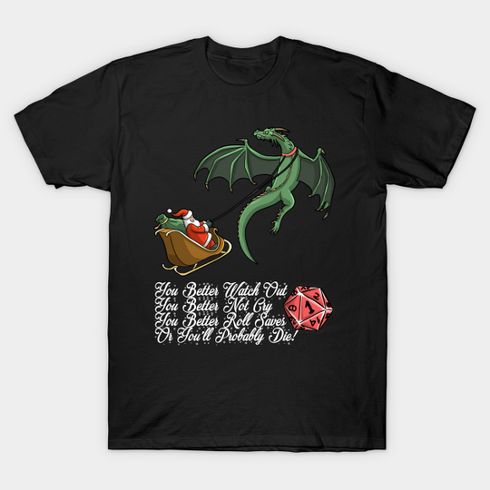 Discover Christmas Jingle Santa Funny Dungeons And Dragons DND D20 Lover - Dungeons And Dragons - T-Shirt