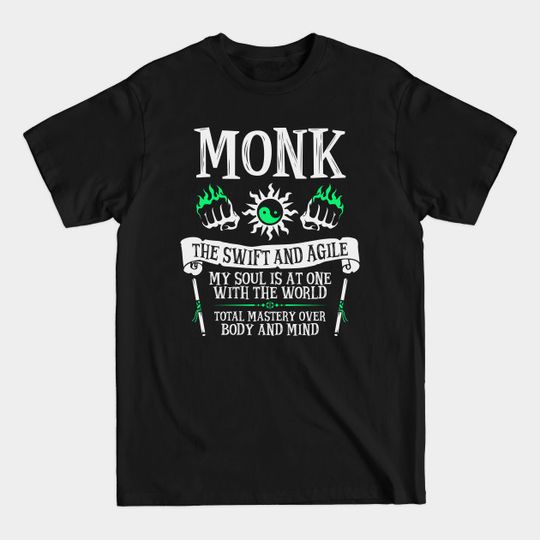 Discover Monk, Dungeons & Dragons - The Swift and Agile - Dungeons And Dragons - T-Shirt
