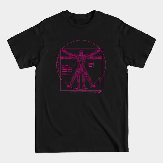 Discover Vitruvian T-800 (80's pink) - Terminator - T-Shirt