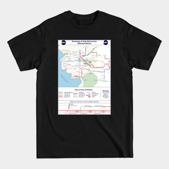 Discover Beleriand Routemap - Silmarillion - T-Shirt