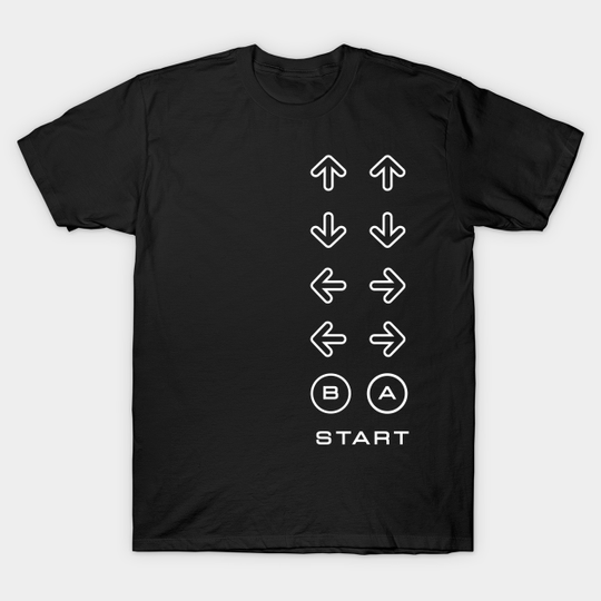 Discover up up down down left right left right b a start - Gamer - T-Shirt