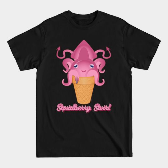 Discover Squidberry Swirl Cute Squid Ice Cream Cone - Ice Cream Cone - T-Shirt