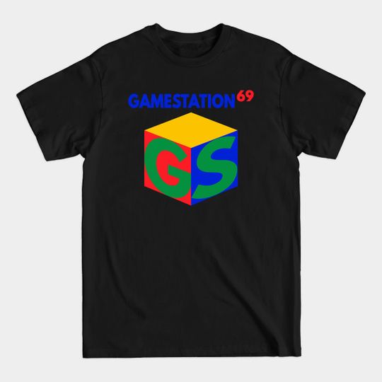Discover GameStation 69 Video Game System 90's 2000's Knock Off Brand Logo Parody (Version 2) - Video Game - T-Shirt