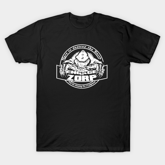 Discover Engage With Zorp (White) - Pawnee - T-Shirt