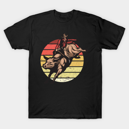 Discover Vintage Bull Riding Cowboy Country Rodeo Gift - Rodeo - T-Shirt