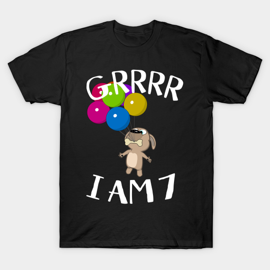 Discover Grrrr I Am 7 Years - Snappy Pup 7th Birthday - Kids Birthday - T-Shirt