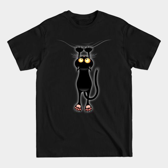 Discover Fun Black Cat Falling Down - Fun Cat Cartoon - T-Shirt
