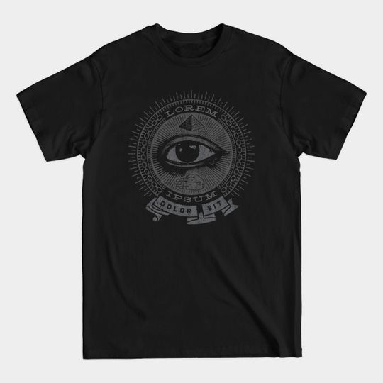 Discover Lorem Ipsum Greek Text Graphic Design Secret Society Seal - Lorem Ipsum - T-Shirt