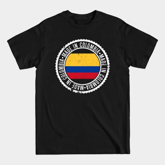 Discover Made in Colombia Grunge Design T-Shirt