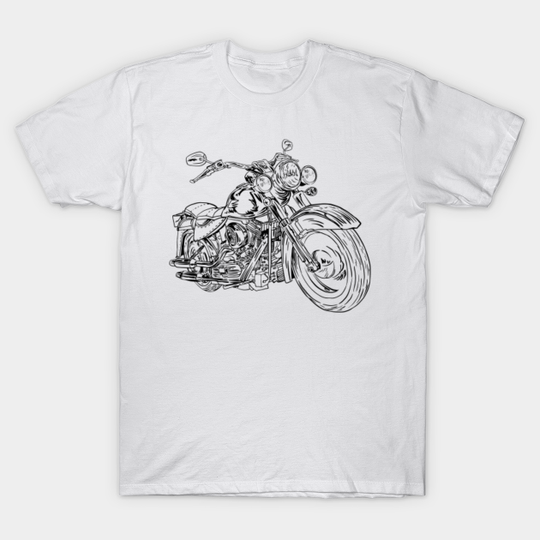 Discover Hand Drawn Motorcycle - Motorcycle - T-Shirt
