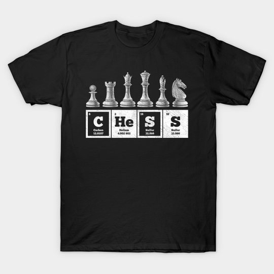 Discover Funny Chess Player Game Board Periodic Table of Elements - Chess - T-Shirt