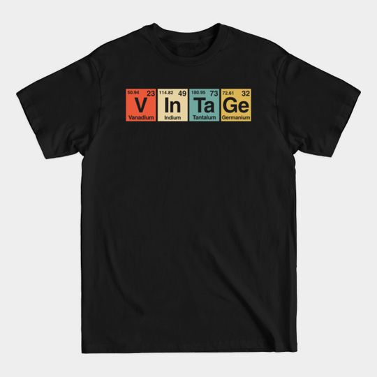 Discover Vintage Periodic Table Elements Spelling - Periodic Table - T-Shirt