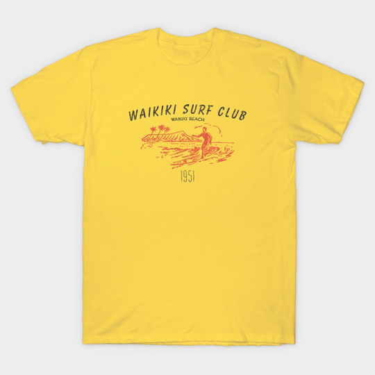 Discover Waikiki Surf Club - Vintage Graphics - T-Shirt