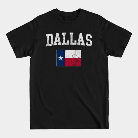 Discover Dallas Texas Flag Vintage Fade - Dallas - T-Shirt