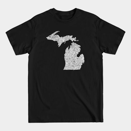 Discover Michigan Map - Michigan - T-Shirt
