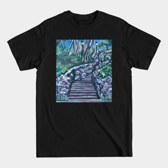 Discover Park Cobblestone Staircase of Tranquility - Park - T-Shirt