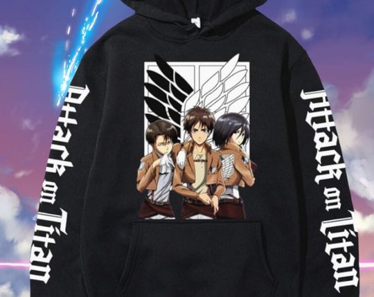 Discover Anime AOT Hoodie, Attack On Titan, Anime Inspired Pullover
