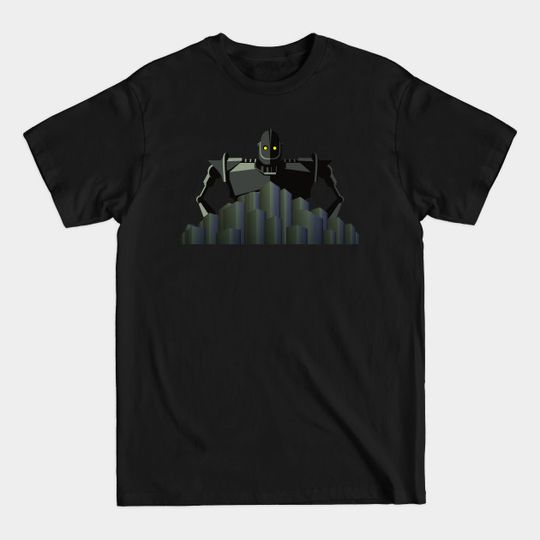 Discover the iron giant watching over - The Iron Giant - T-Shirt