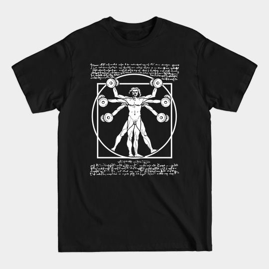 Discover VITRUVIAN MAN BODYBUILDER, LEONARDO DA VINCI PARODY, - Gym - T-Shirt