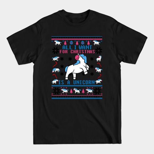 Discover Funny Unicorn Lover Ugly Christmas Sweater - Unicorn Christmas - T-Shirt