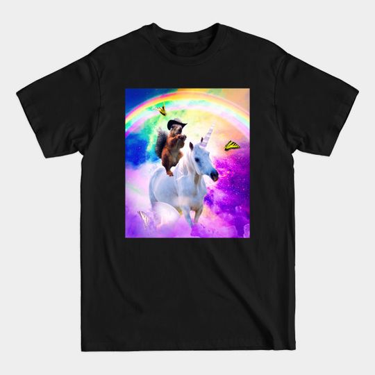Discover Cowboy Squirrel Riding Unicorn - Cowboy Squirrel Riding Unicorn - T-Shirt