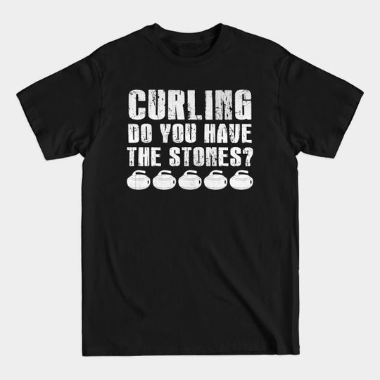 Discover Funny Curling Stones Graphic T-Shirt
