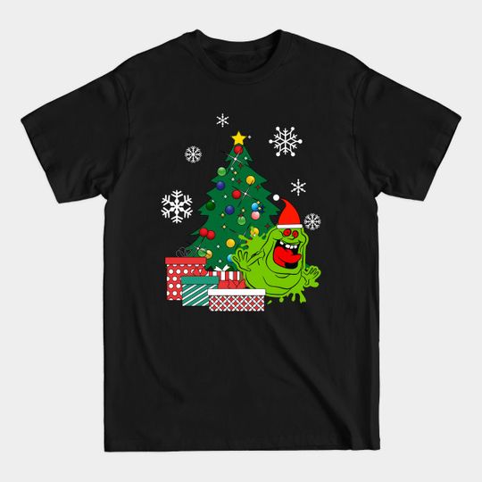 Discover Slimer Around The Christmas Tree - Slimer - T-Shirt