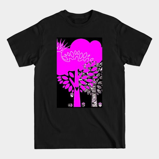 Discover Electric Forest - Trees Silhouette - T-Shirt