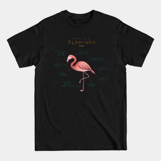 Discover Anatomy of a Flamingo - Flamingo - T-Shirt