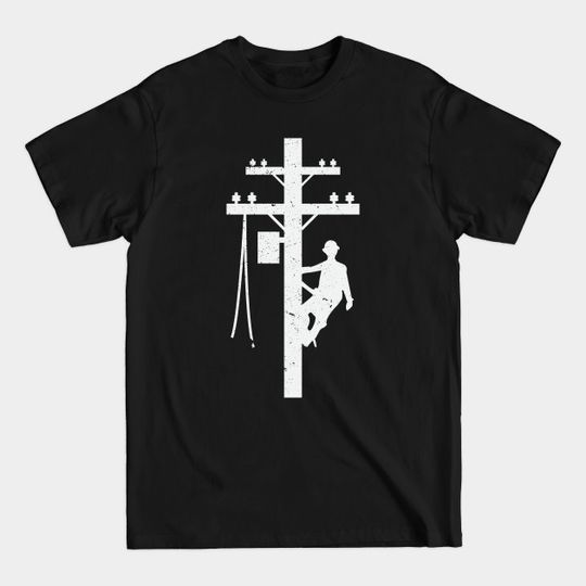 Discover Cool Lineman Silhouette - Lineman - T-Shirt
