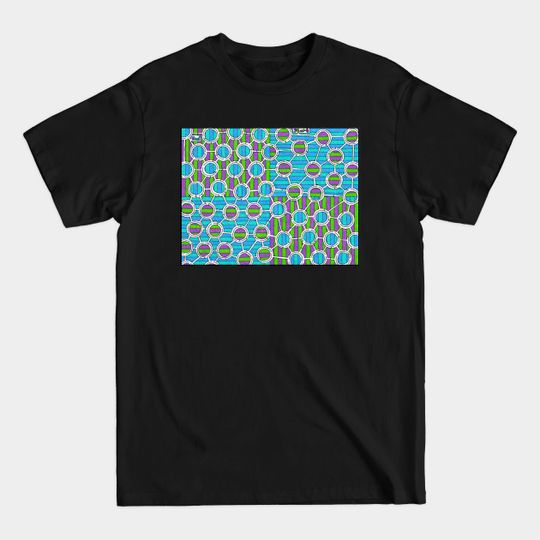 Discover Maze with Colorful Lines & Dots - Maze - T-Shirt