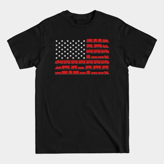 Discover Train Patriotic American Railroad Model Trains Enthusiast - Railroad - T-Shirt