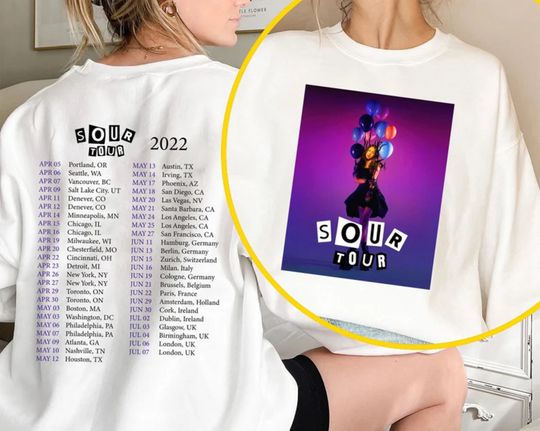 Discover Olivia Rodrigo Sour Tour 2022 Sweatshirt
