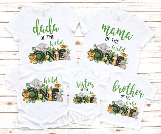 Discover Family safari floral zoo jungle wild shirts