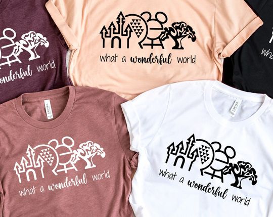 Discover What a Wonderful World Florida Theme Park Landmarks Shirt
