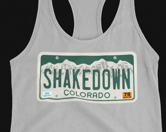 Discover Colorado Shakedown License Plate Tank Top