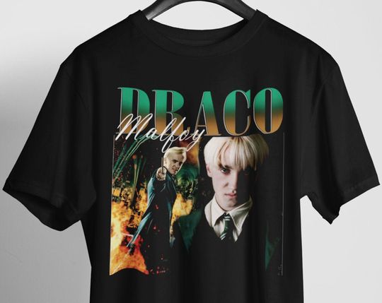 Discover Draco Malfoy Vintage Inspired T Shirt 90s Bootleg Rap Tee Shirt
