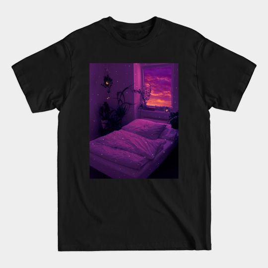 Discover Lofi Room - Purple Bedroom - T-Shirt