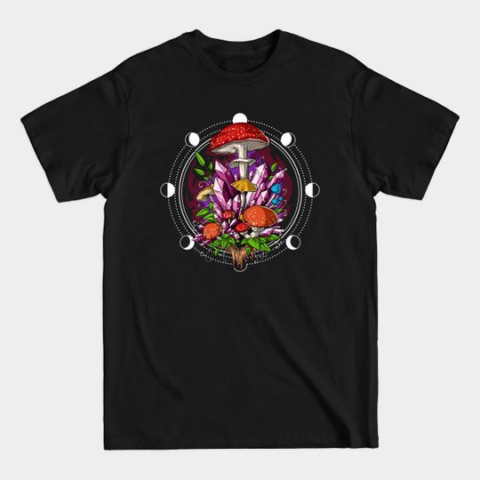 Discover Magic Mushrooms Moon Phases - Magic Mushrooms - T-Shirt