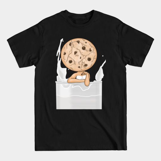 Discover Chocolate Chip Cookie in Glass of Milk Pinup - Pinup Girls - T-Shirt