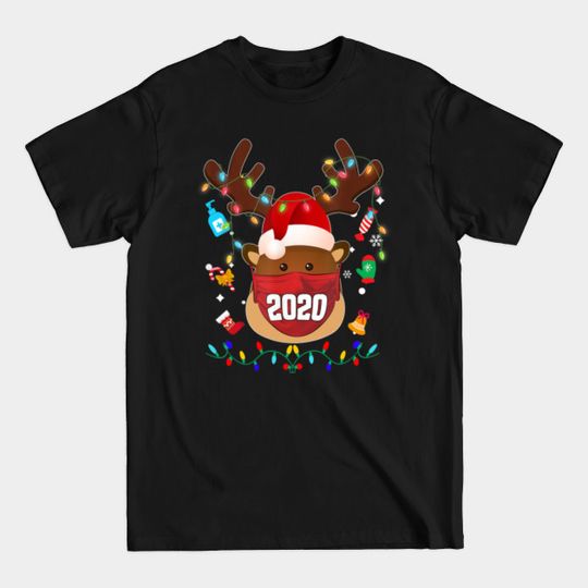 Discover christmas mask cute rudolph reindeer - Christmas Mask Cute Rudolph Reindeer - T-Shirt