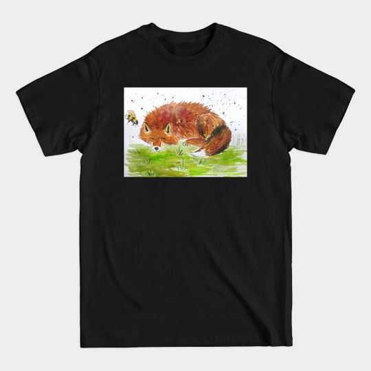 Discover Fox and a little bumble bee - Fox - T-Shirt
