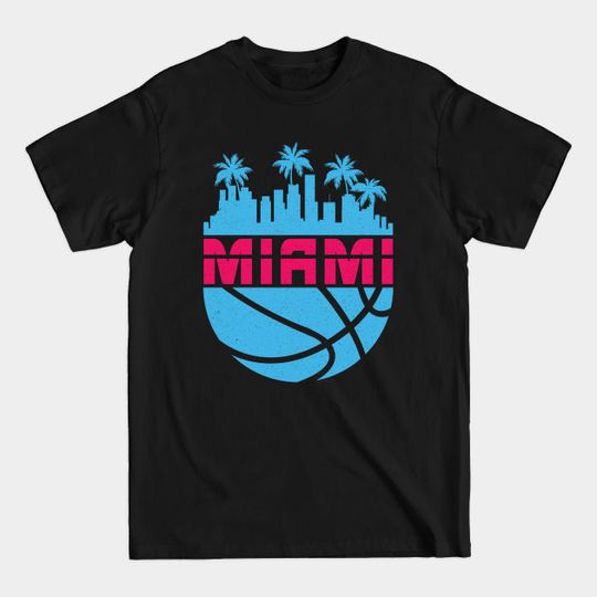 Discover 80's Miami Vice Basketball - Miami Basketball - T-Shirt