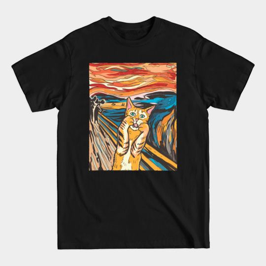 Discover Funny Kitten Meow Oil Painting - Funny Cats - T-Shirt