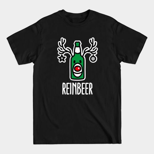 Discover Reinbeer Reindeer Beer funny ugly Christmas pun - Reinbeer - T-Shirt