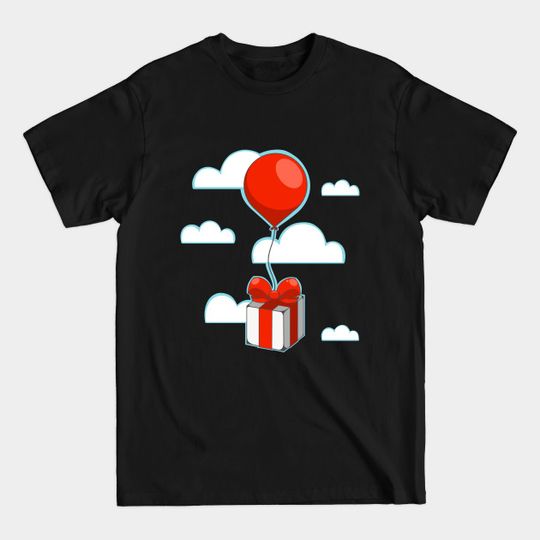 Discover Balloon present - Present - T-Shirt