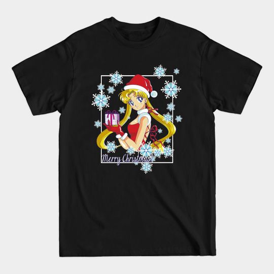 Discover Merry Christmas Sailor Moon Blue Version - Snowman - T-Shirt