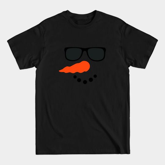 Discover Snowman Face with Sunglasses - Snowman - T-Shirt