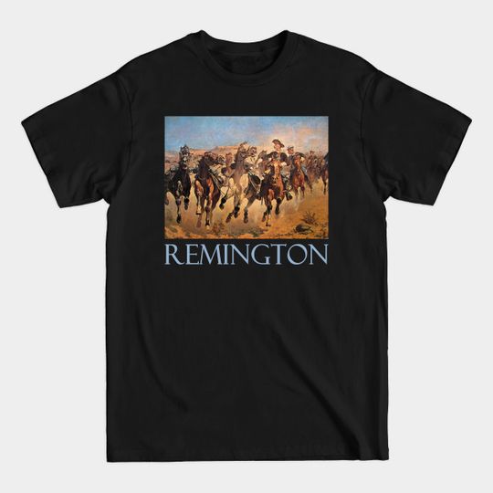 Discover Western Art: Dismounted (1890) by Frederic Remington - Western - T-Shirt