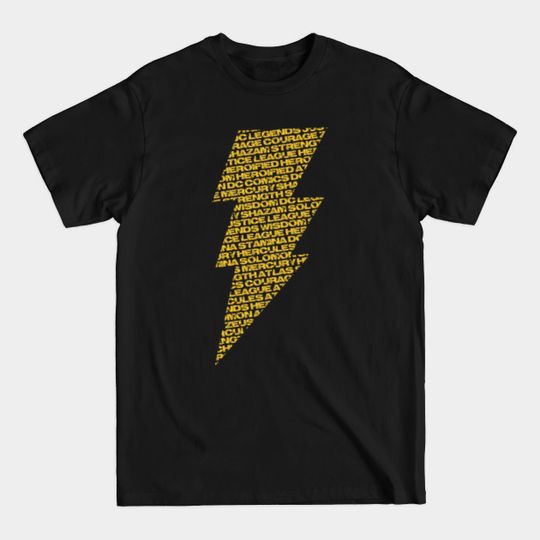 Discover Shazam Lighting Bolt of Words - Shazam - T-Shirt